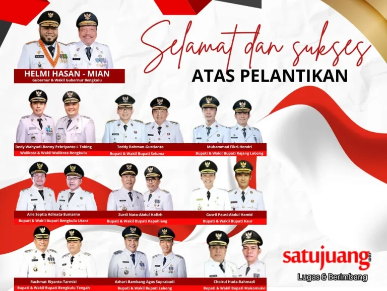 Bupati dan Wakil Bupati Bengkulu Periode 2025-2030